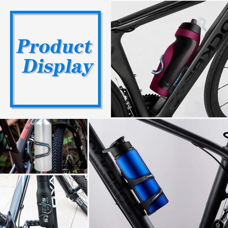 KABON Bike Water Bottle Holder, KABON Lightweight Bicycle Alloy Aluminum Side Load Water Bottle Cage Brackets for Road Bike Cycling Accessories - Blue - Image 4